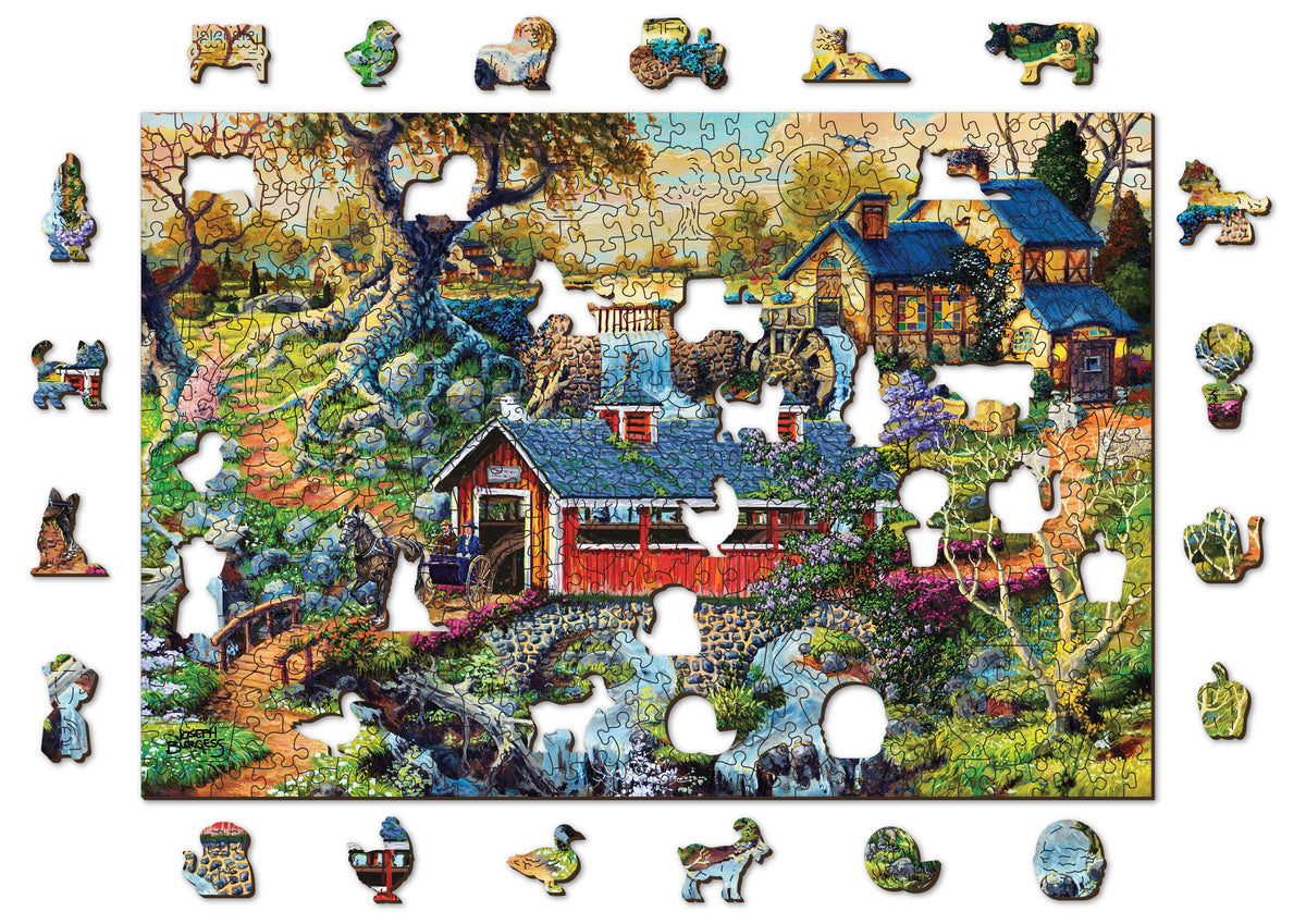 Holzpuzzle mit Figuren – Country Bridges – Produktabbildung 2