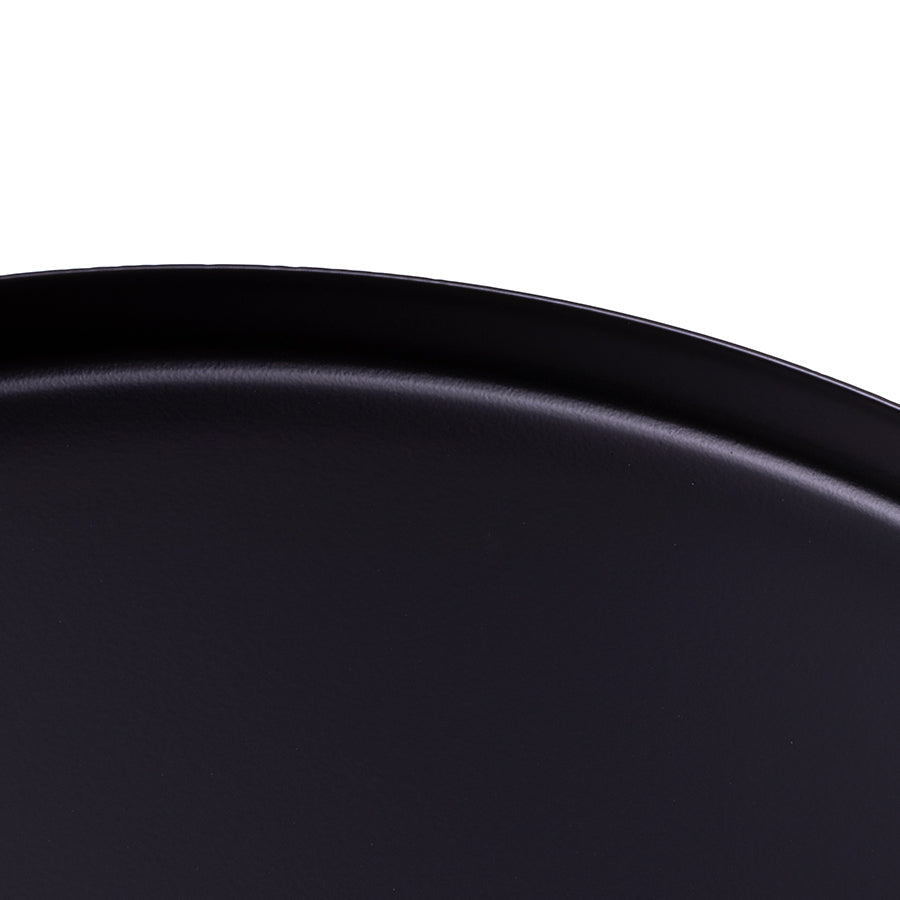 Runder Metalltisch im Loft-Stil – schwarz