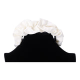 Satin-Haarreif – weiß mit Perlen – Produktabbildung 4