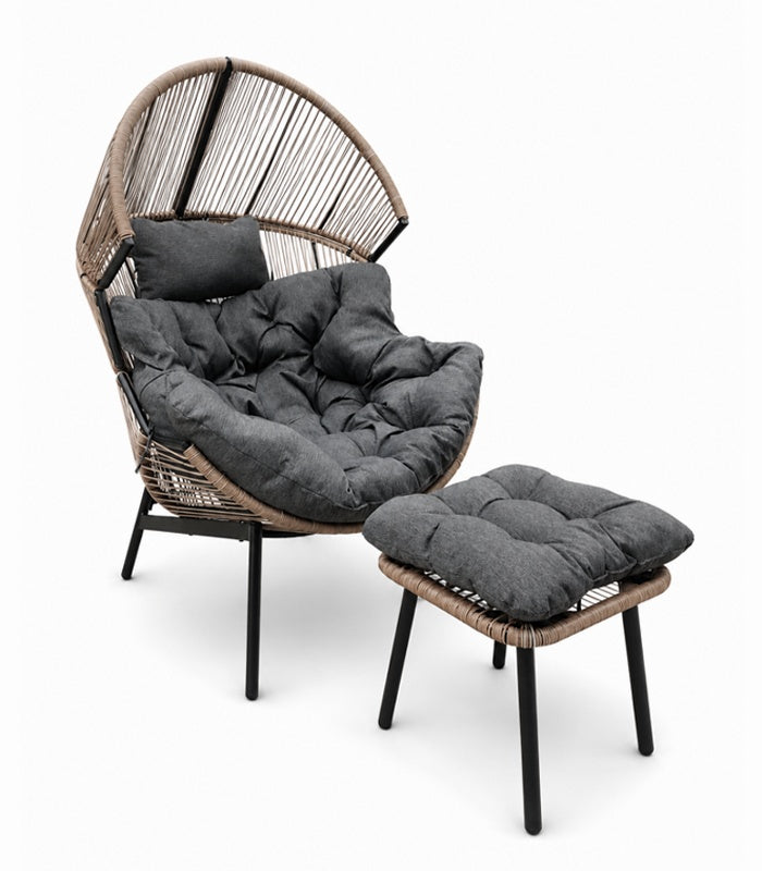Moderner Garten-Cocoon-Sessel – Eleganz und Komfort in der Einsitzer-Ausführung