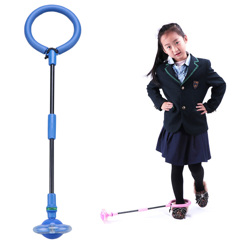 Hula-Hoop-Springseil fürs Bein, faltbar, für Kinder mit LED-Leuchten – blau