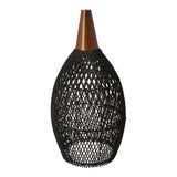 Rustikale Rattan-Pendelleuchte – 25cm (schwarze Farbe) – Produktabbildung 6