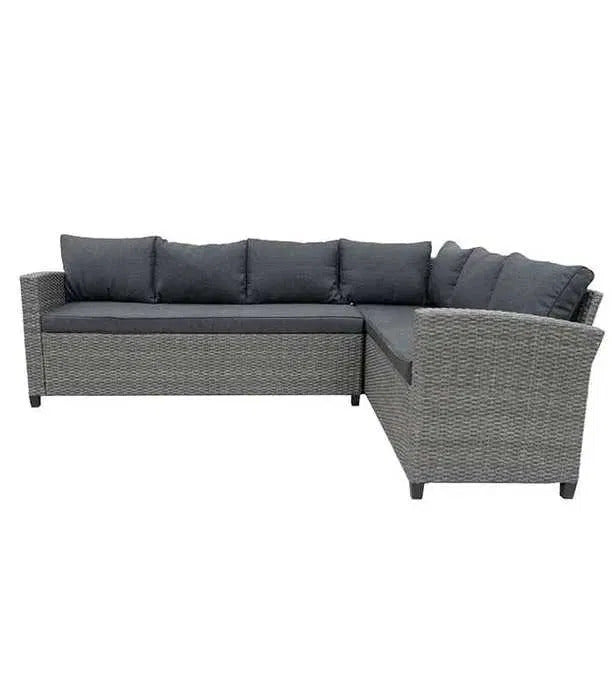Gartenmöbel-Set Komplettset für die Terrasse Ecklounge Polyrattan + Tisch – Produktabbildung 7