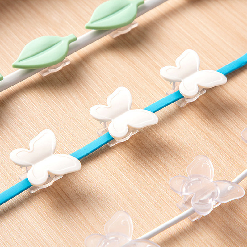 Dekorativer Kabelhalter, 9 St. – transparenter Schmetterling – Produktabbildung 2