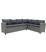 Gartenmöbel-Set Komplettset für die Terrasse Ecklounge Polyrattan + Tisch – Produktabbildung 6