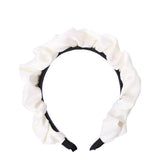 Satin-Haarreif – weiß mit Perlen – Produktabbildung 2