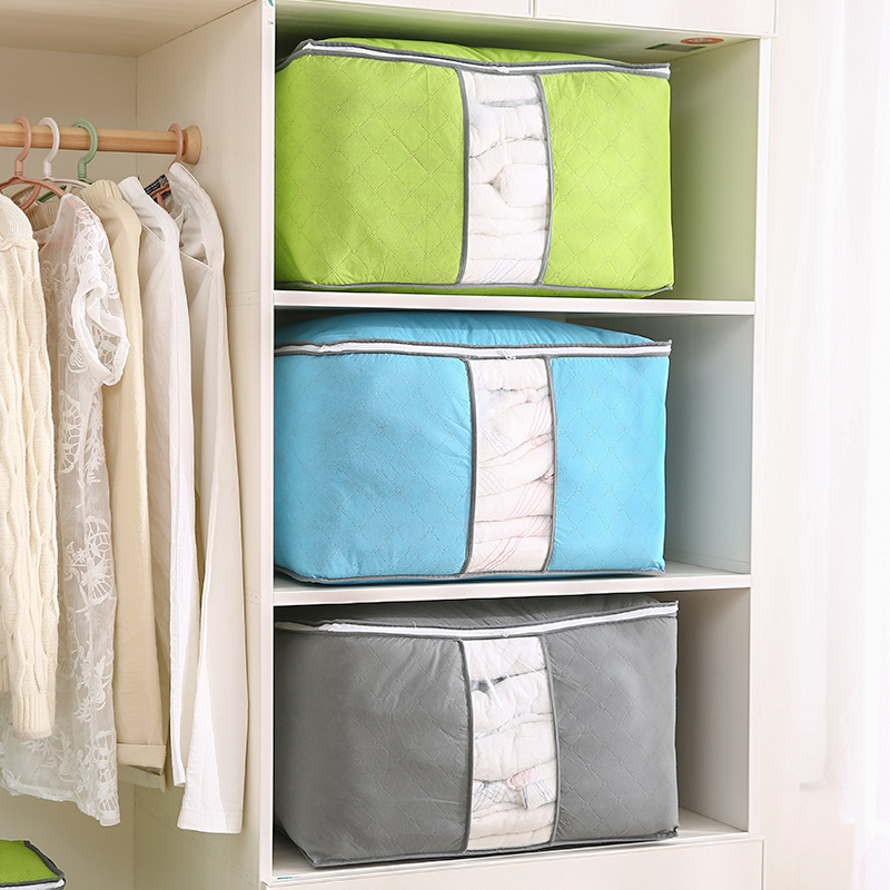 Aufbewahrungsbox / Hülle für Bettwäsche / Decke / Kleidung – hellblau, klein – Produktabbildung 2