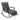 Einzelschaukelstuhl mit schwarzem Metallgestell – Grau