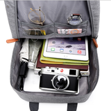 Schulrucksack für Schüler und Studenten – hellgrau – Produktabbildung 9