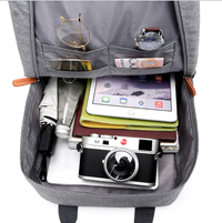 Schulrucksack für Schüler und Studenten – hellgrau – Produktabbildung 9