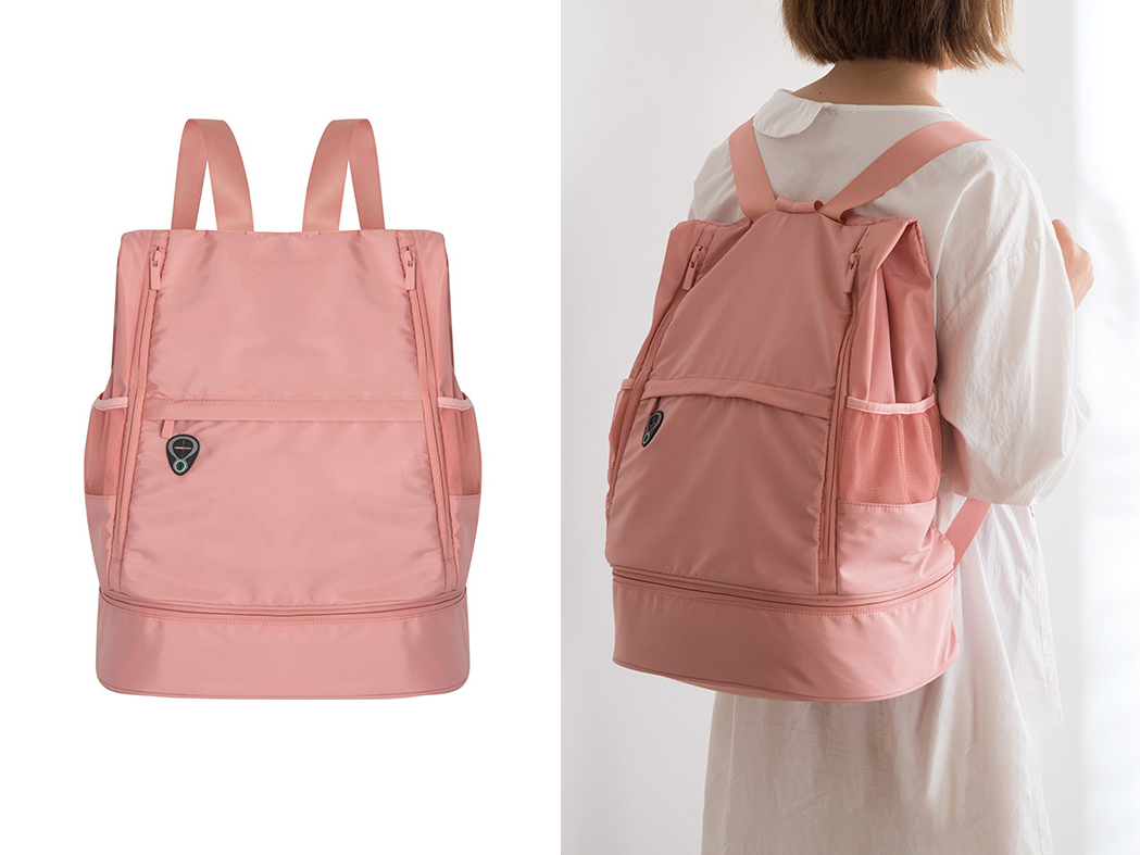 Touristenrucksack als Handgepäck – rosa