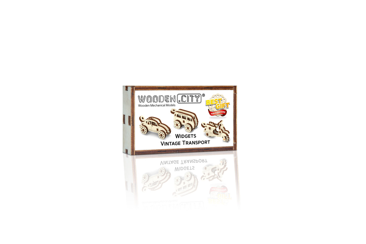 Holz-3D-Puzzle – Oldtimer und Motorrad – Produktabbildung 2