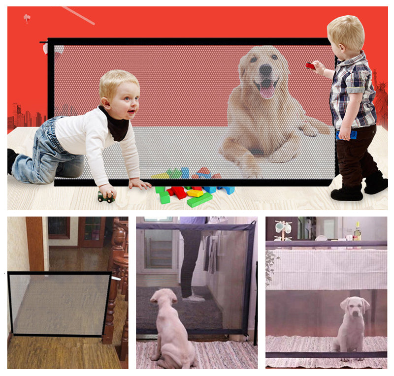 Sicherheitsgitter / Türabsperrung für Katze und Hund (Breite 183 x 75 cm)
