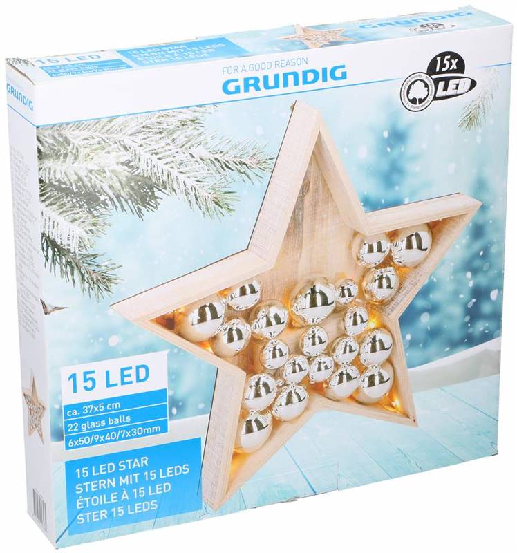 Weihnachtsstern 15 LED, Höhe 36cm – Produktabbildung 3