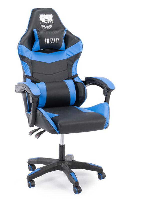 Moderner Gamingstuhl für Gamer, verstellbar – Blau