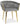 Grauer Samtstuhl GLAMOUR – goldene Beine, modernes Flechtdesign