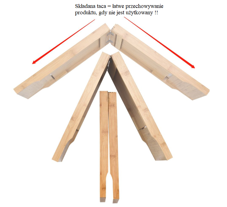 Bambus-Badewannenablage mit Weinglashalter – Produktabbildung 4