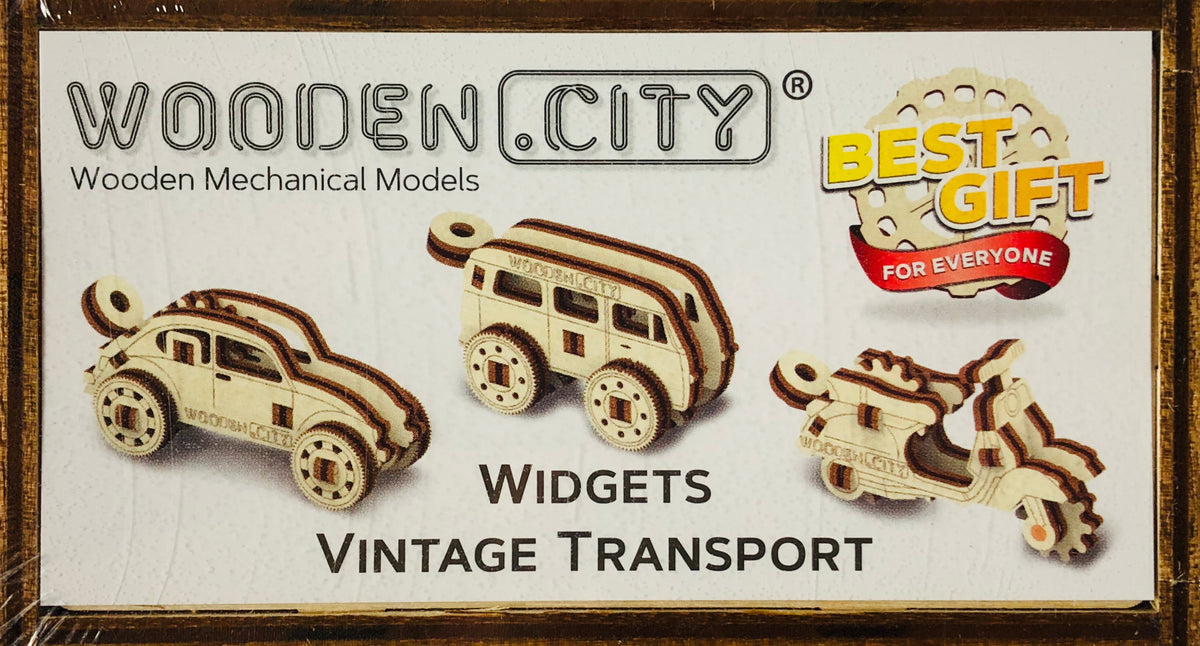 Holz-3D-Puzzle – Oldtimer und Motorrad