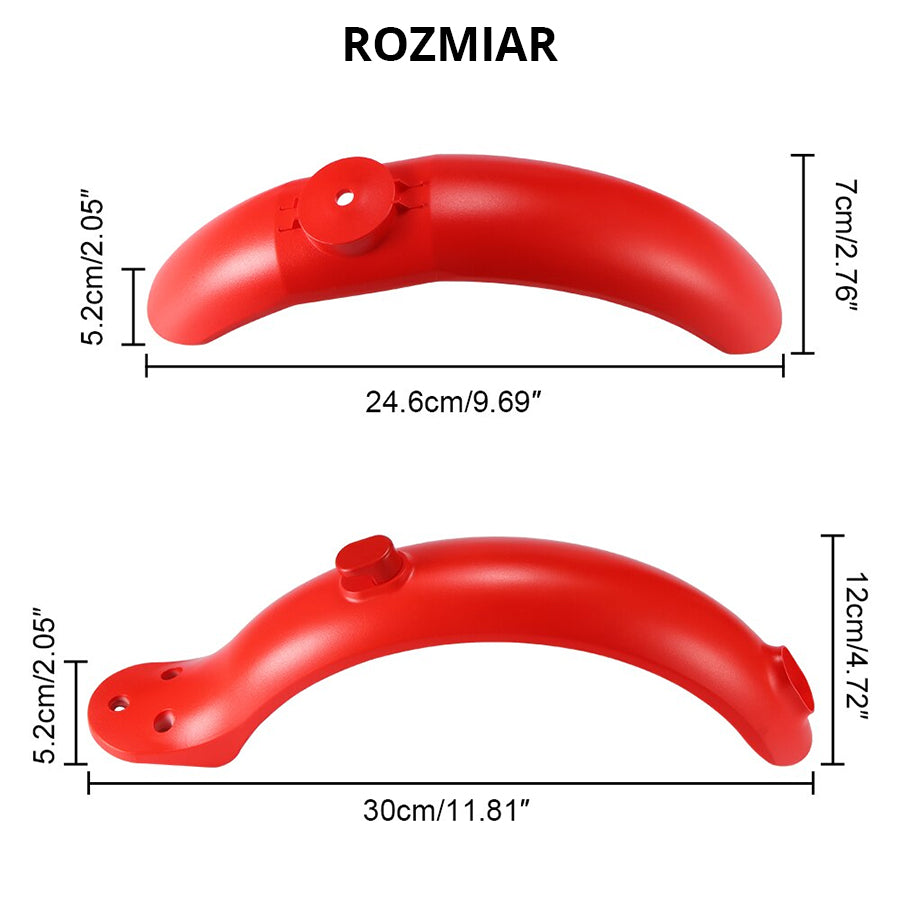 Ein Set (Hinterrad und Vorderrad) Schutzbleche für den Xiaomi M365 / PRO Scooter – rot – Produktabbildung 2