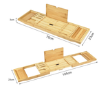 Bambus-Badewannenablage mit Weinglashalter – Produktabbildung 3