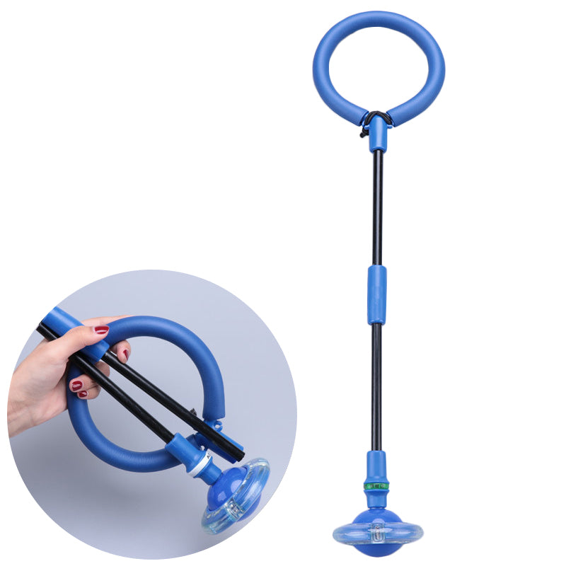 Hula-Hoop-Springseil fürs Bein, faltbar, für Kinder mit LED-Leuchten – blau – Produktabbildung 2