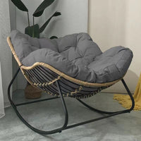 Moderner skandinavischer grauer Schaukelstuhl Cocoon – Produktabbildung 2