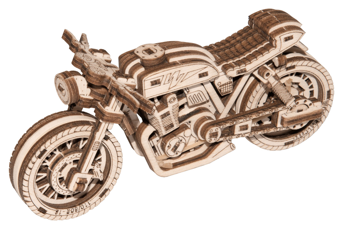 3D-Holzpuzzle – Cafe-Racer-Motorrad – Produktabbildung 2