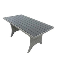 Gartenmöbel-Set Komplettset für die Terrasse Ecklounge Polyrattan + Tisch – Produktabbildung 8