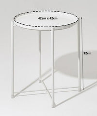 Runder Metalltisch im Loft-Stil – schwarz