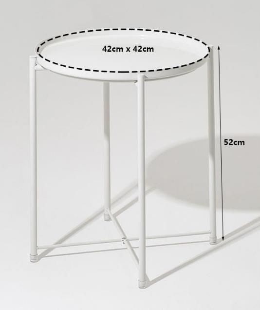 Runder Metalltisch im Loft-Stil – schwarz