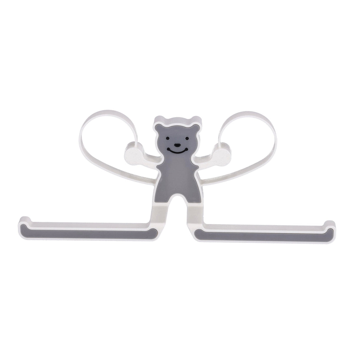 Multifunktionaler Haken mit Teddybär - grau.