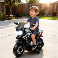 Electric motorcycle for children aged 18-36 months, ride-on vehicle, training wheels, lights, music, plastic (2)