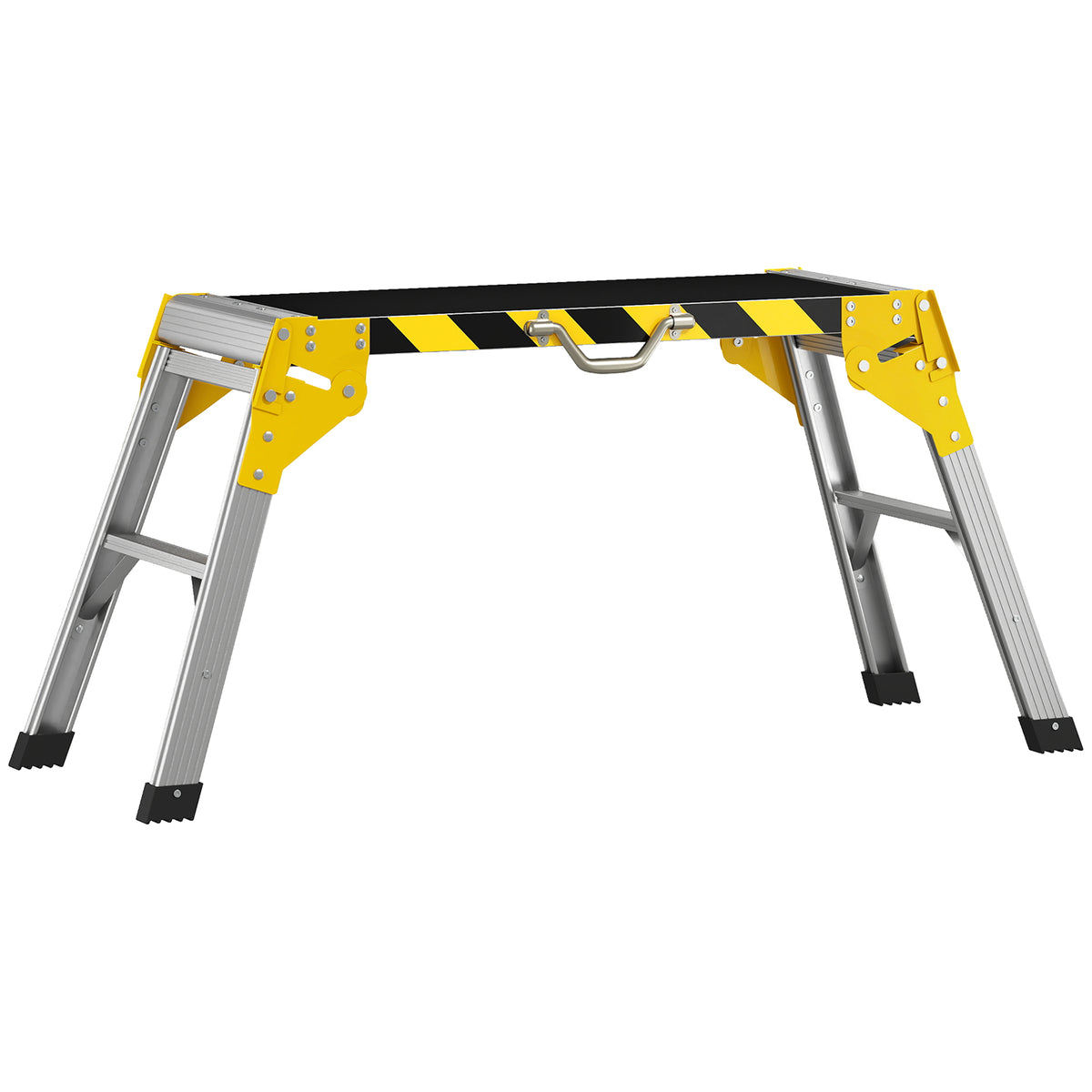 Aluminum Folding Workbench Work Platform, Work Table up to 150 kg, Work Platform with Handle, Non-slip Surface