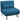 Folding armchair with bed function, foldable recliner in linen look, adjustable backrest, 75 x 70 x 75 cm, blue