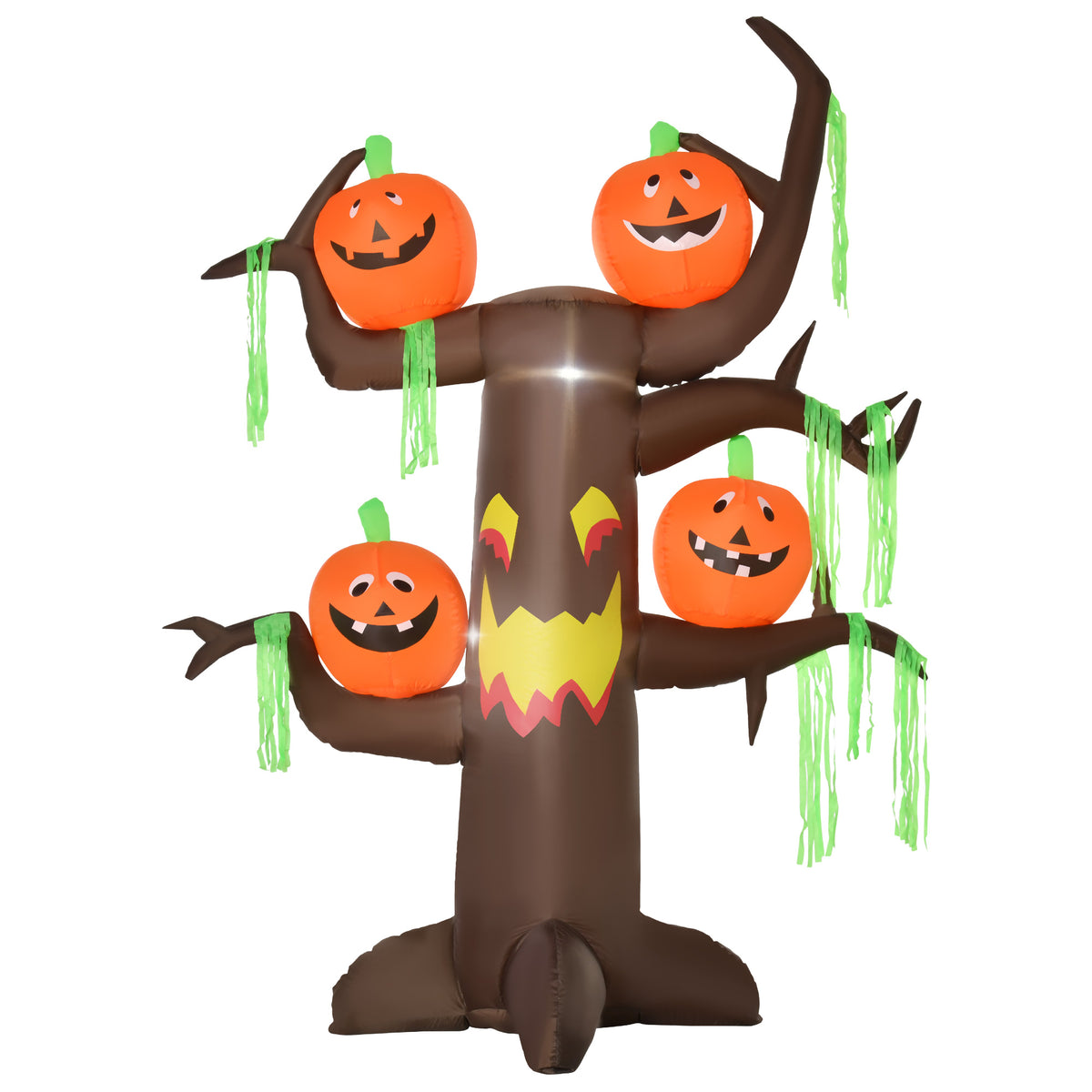 Inflatable Haunted Tree Pumpkin Halloween Decoration Figure Air-blown Figure with LED Lighting, Polyester