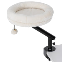 Cat desk bed, cat bed for desk with 360° rotation, adjustable height, cat lounger with removable