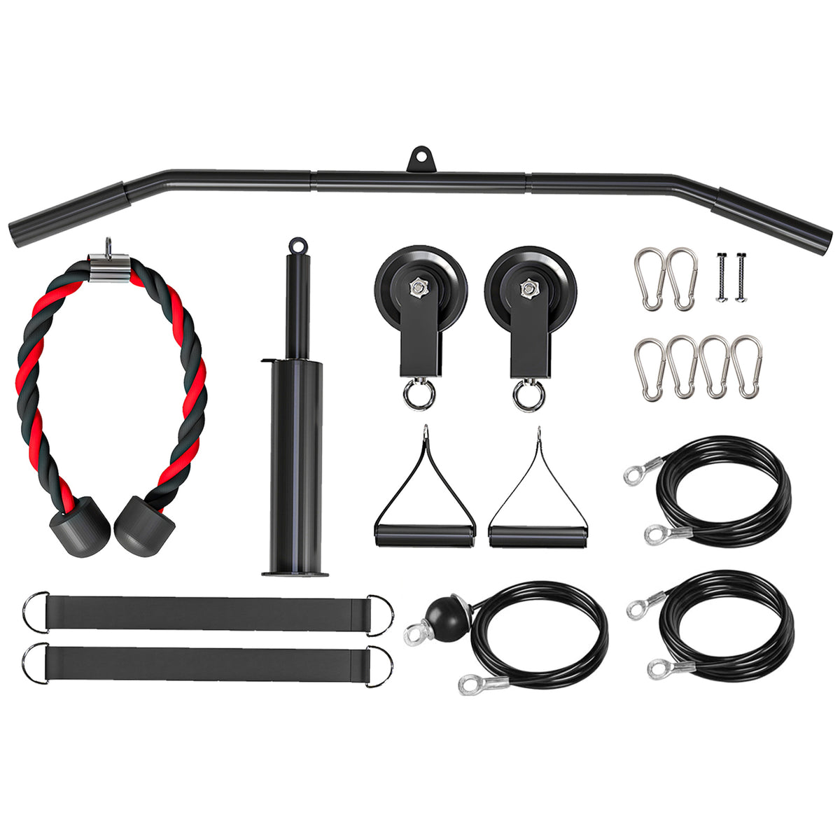 Fitness Lat Pulldown Gym Fitness Equipment Cable Pulley System Arm Strength Training for Home