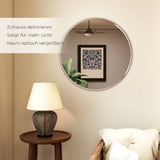 Wall mirror, modern design, 61 x 61 cm, silver (4)
