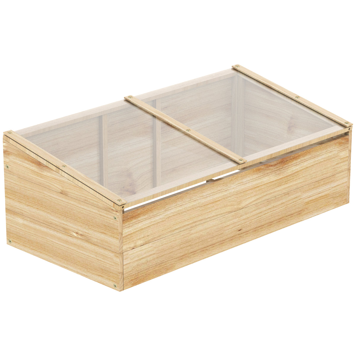 Wooden Greenhouse Cold Frame Cold Frame Box Hothouse Garden & Plant Box System for Garden Balcony, 100 x 50 x 35