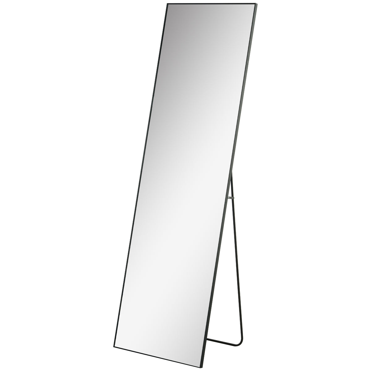 Large floor mirror, wall mirror, full-length mirror, 161.5 cm, silver