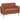 Two-seater sofa with storage space and solid wooden legs, for living room, bedroom, 117 x 63 x 79 cm, orange