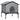 Foldable cat house, cat hut with cushion, elevated water-resistant cat cave 62 x 58.5 x 60 cm, grey