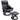 Massage chair with footstool, 10 vibration points, 145° adjustable backrest, black