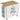 Rolling kitchen island, fold-out work surface, soft-close cabinet doors, drawers, towel rack, MDF, white