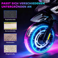 Electric motorcycle for children aged 18-36 months, ride-on vehicle, training wheels, lights, music, plastic (6)