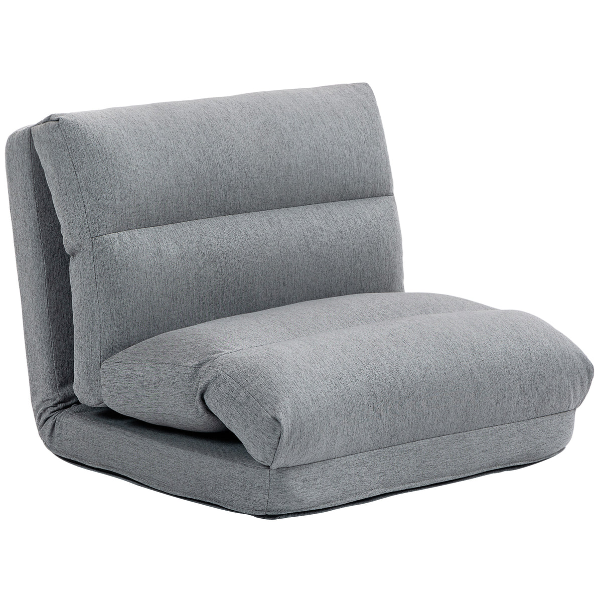 Bean bag with bed function, adjustable backrest, foldable, up to 120kg, 70 x 72 x 56 cm, grey