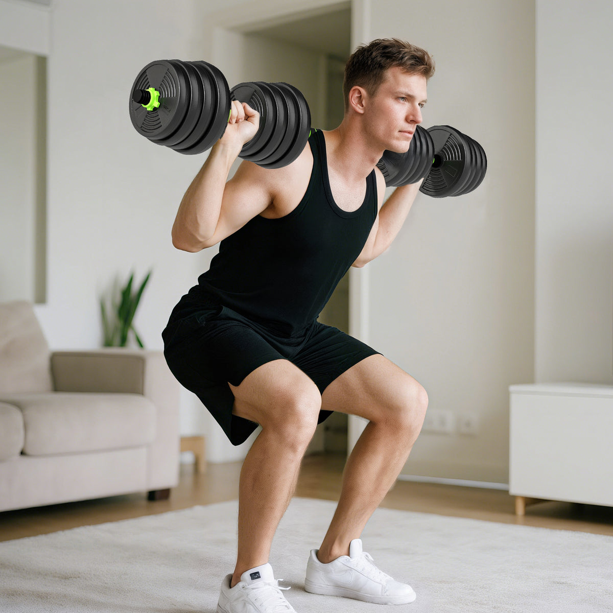 Adjustable 30 KG Dumbbell Set, Dumbbells, Barbells, Weight Set for Strength Training (2)