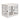 Dog transport crate 58.5 cm x 81 cm x 66 cm doors, MDF wood iron, 58.5 cm x 81 cm x 66 cm, white