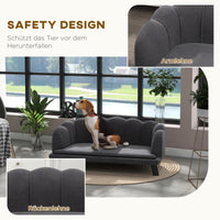 Dog Sofa Dog Couch, Washable Cover, Pet Sofa with Backrest and Wooden Legs, Cat Sofa, for Medium-Sized Dogs (6)