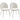 Dining chairs, kitchen chairs, softly upholstered with chenille, 50.5 x 57.5 x 78.5 cm, cream white